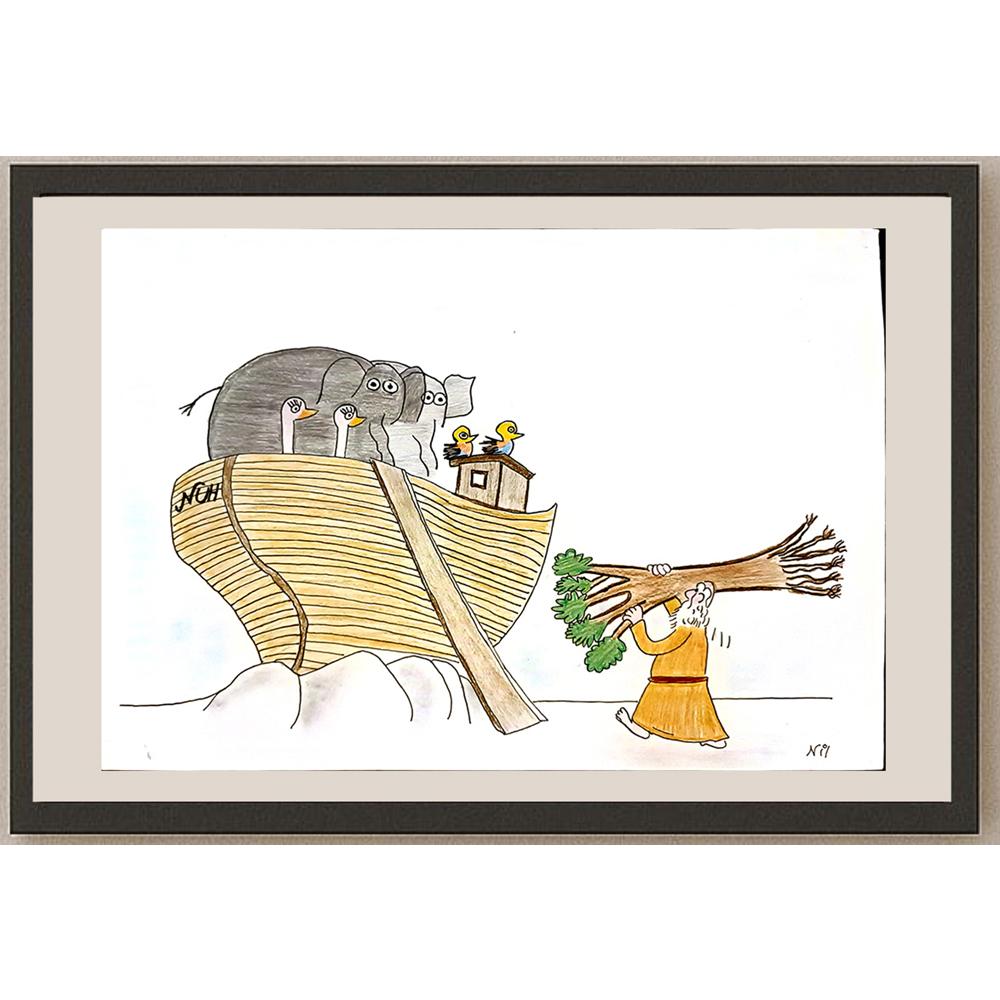 Nil Grünberg 35x25cm Orijinal Karikatür BOD04489