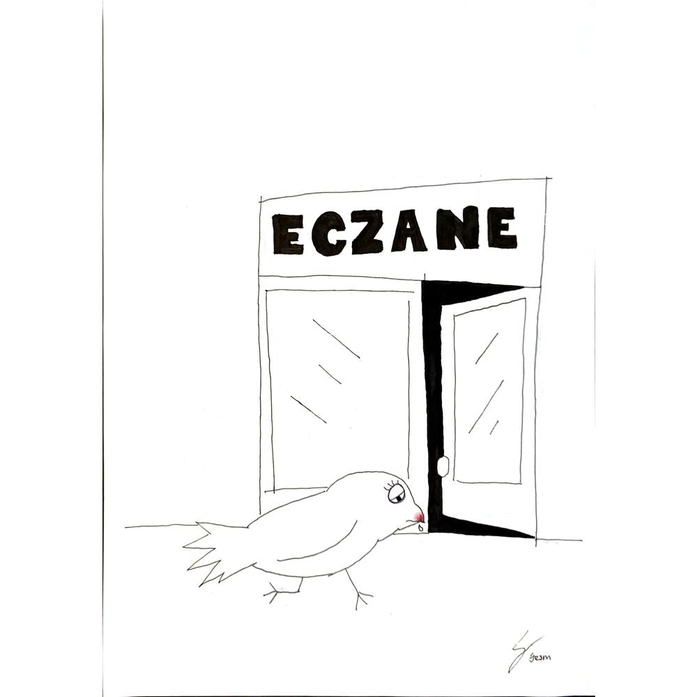 Yeşim Doğruer 29x21cm Orijinal Karikatür BOD04496