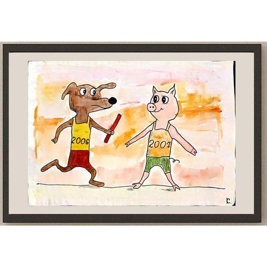 Sergeeva Kat 43x30cm Orijinal Karikatür BOD04502