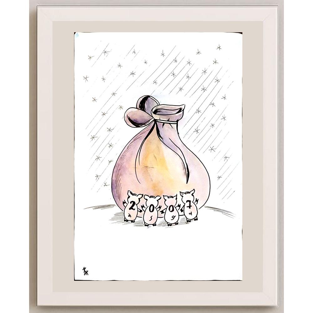 Zenya Kuznetzova 43x30cm Orijinal Karikatür BOD04503
