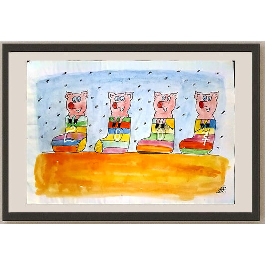 Sasha Torgova 43x30cm Orijinal Karikatür BOD04504