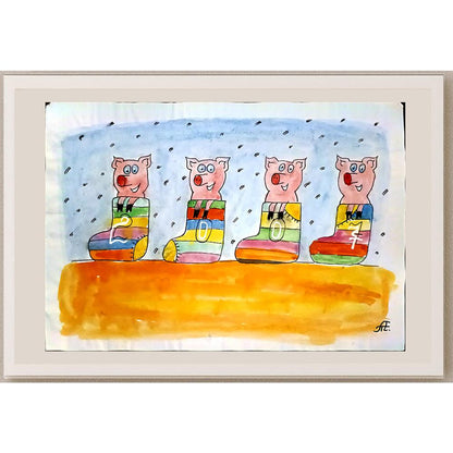 Sasha Torgova 43x30cm Orijinal Karikatür BOD04504