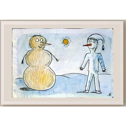 Sasha Torgova 43x30cm Orijinal Karikatür BOD04506