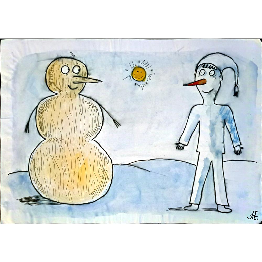 Sasha Torgova 43x30cm Orijinal Karikatür BOD04506