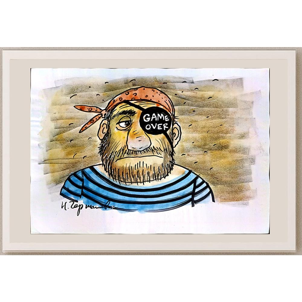 Chernyshev Nickolay 43x30cm Orijinal Karikatür BOD04513