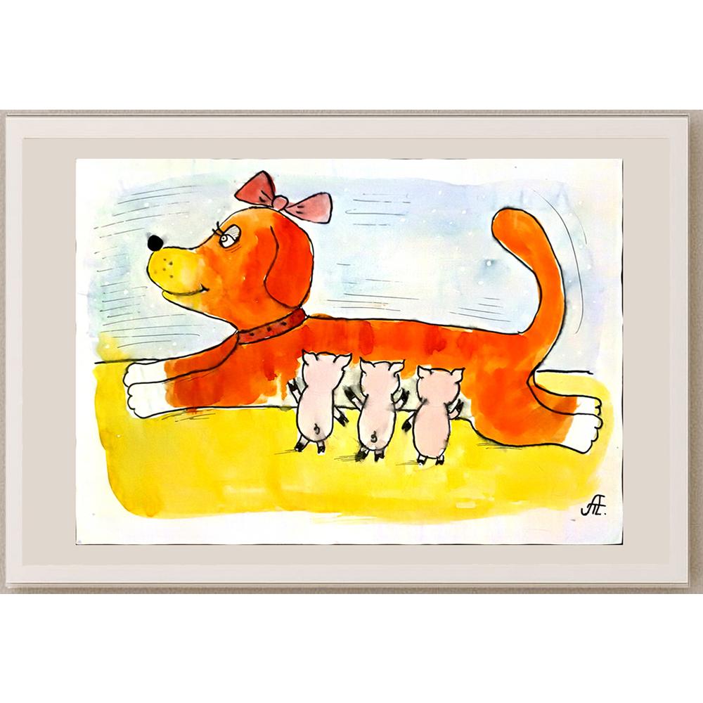 Sasha Torgova 43x30cm Orijinal Karikatür BOD04518