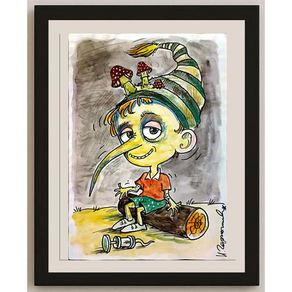 Chernyshev Nickolay 43x30cm Orijinal Karikatür BOD04519