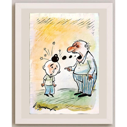 Chernyshev Nickolay 43x30cm Orijinal Karikatür BOD04520