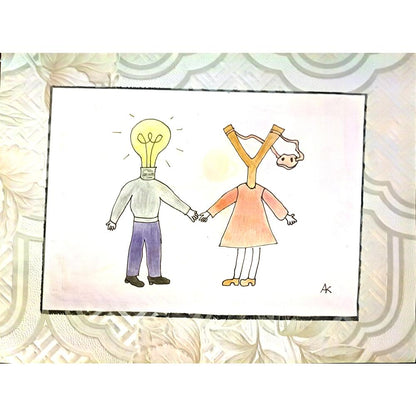 Alena Samsonova 43x30cm Orijinal Karikatür BOD04521
