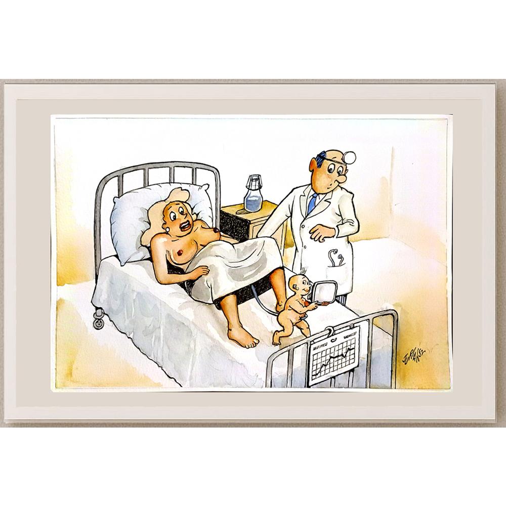 Rex Juriansz 43x30cm Orijinal Karikatür BOD04525
