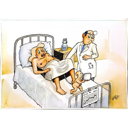 Rex Juriansz 43x30cm Orijinal Karikatür BOD04525
