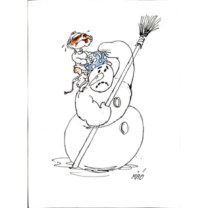 Georgijevski Miroslav 35x25cm Orijinal Karikatür BOD04526