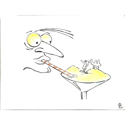 Grisha Lebedev 35x25cm Orijinal Karikatür BOD04527