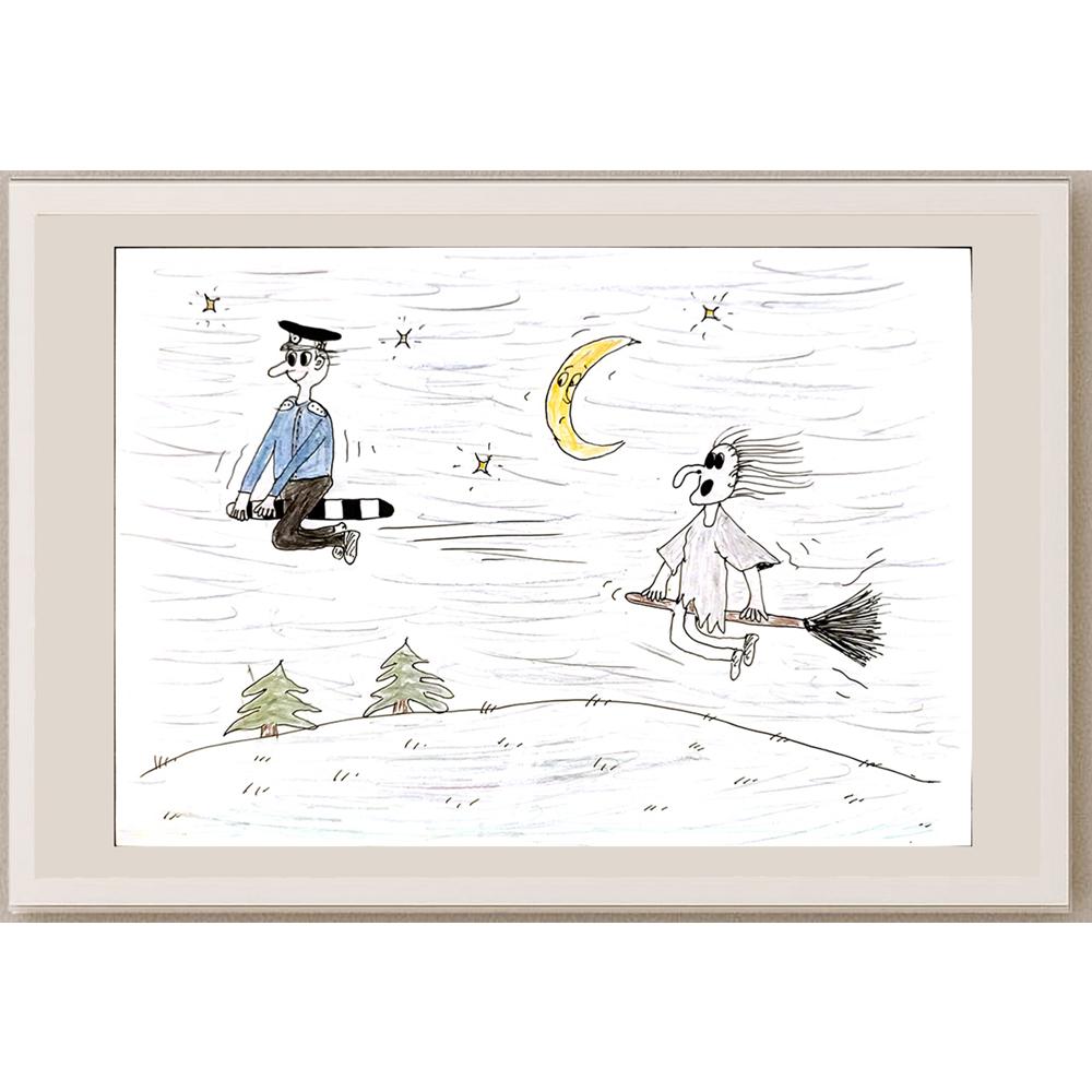 Sergeeva Kat 29x21cm Orijinal Karikatür BOD04530