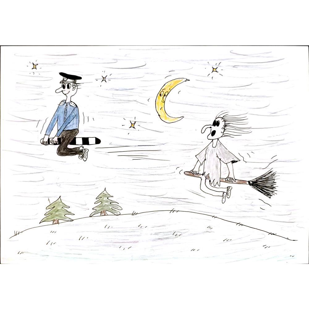 Sergeeva Kat 29x21cm Orijinal Karikatür BOD04530