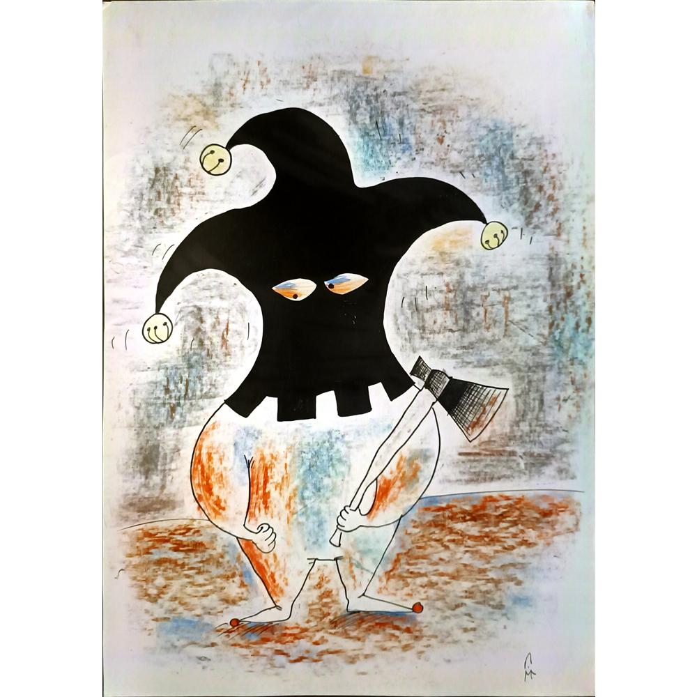 Sergey Mamontov 35x25cm Orijinal Karikatür BOD04538