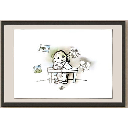 Hamid Bateni 29x21cm Orijinal Karikatür BOD04540