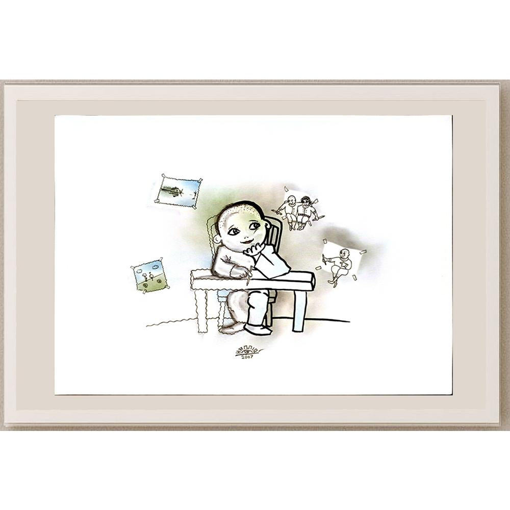 Hamid Bateni 29x21cm Orijinal Karikatür BOD04540