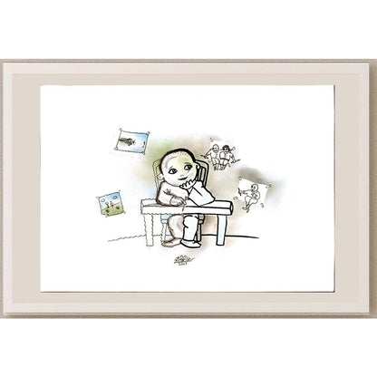 Hamid Bateni 29x21cm Orijinal Karikatür BOD04540