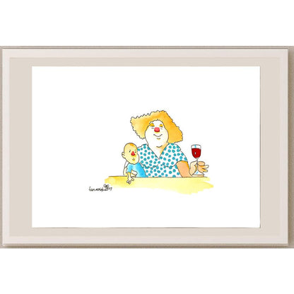 Frans Mensink 29x21cm Orijinal Karikatür BOD04541