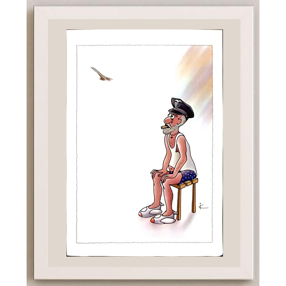 Ilya Katz 29x21cm Orijinal Karikatür BOD04545