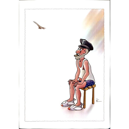Ilya Katz 29x21cm Orijinal Karikatür BOD04545
