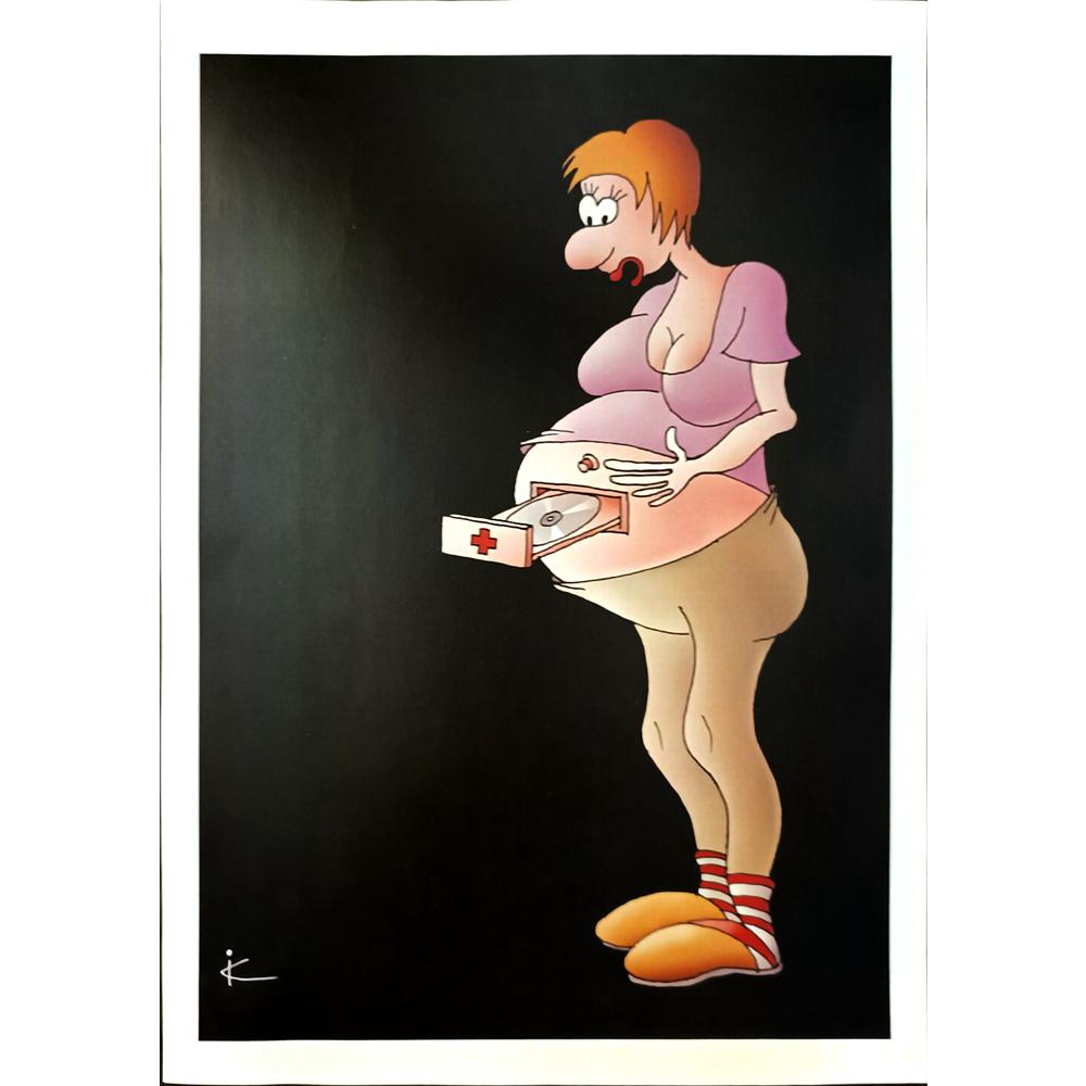 Ilya Katz 29x21cm Orijinal Karikatür BOD04547