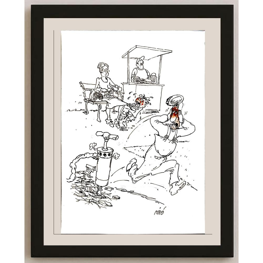 Georgijevski Miroslav 35x25cm Orijinal Karikatür BOD04548