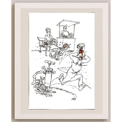 Georgijevski Miroslav 35x25cm Orijinal Karikatür BOD04548