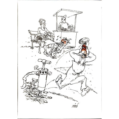 Georgijevski Miroslav 35x25cm Orijinal Karikatür BOD04548