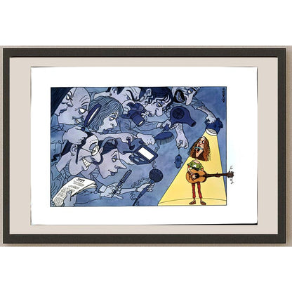 Michel Kichka 43x30cm Orijinal Karikatür BOD04550