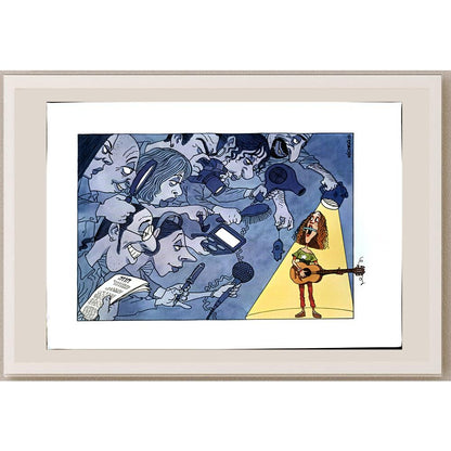 Michel Kichka 43x30cm Orijinal Karikatür BOD04550
