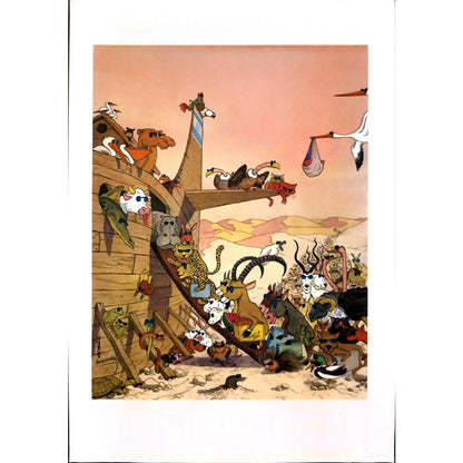 Michel Kichka 43x30cm Orijinal Karikatür BOD04552