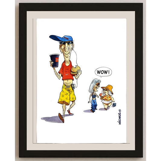 Michel Kichka 43x30cm Orijinal Karikatür BOD04553