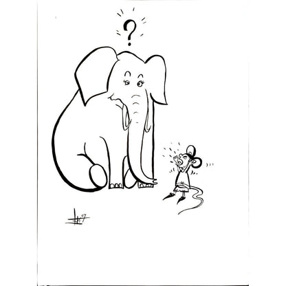 Marija Toskovic 43x30cm Orijinal Karikatür BOD04558