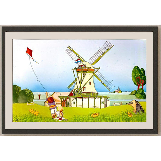 Frans Mensink 38x25cm Orijinal Karikatür BOD04562