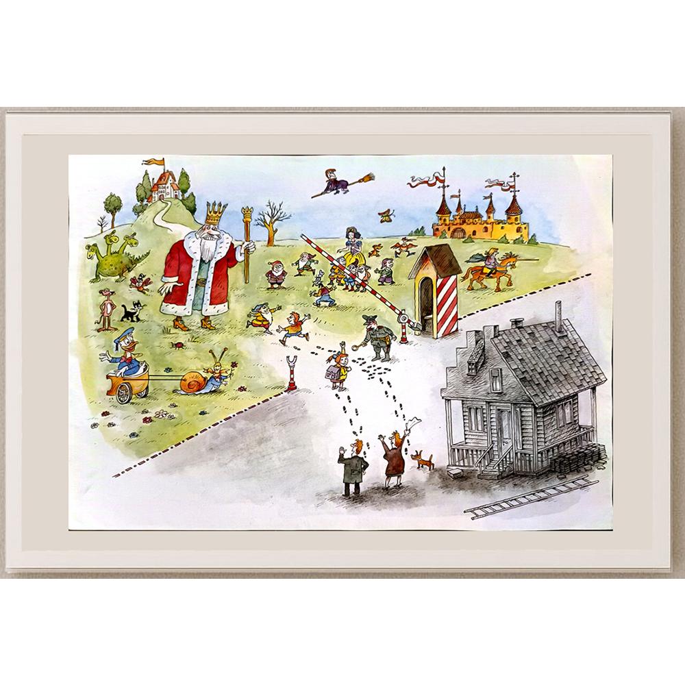 Pavel Constantin 43x30cm Orijinal Karikatür BOD04565