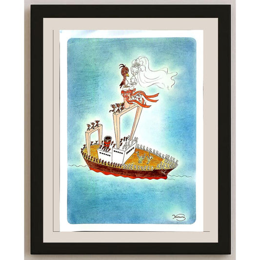 Harumi Imahase 43x30cm Orijinal Karikatür BOD04566