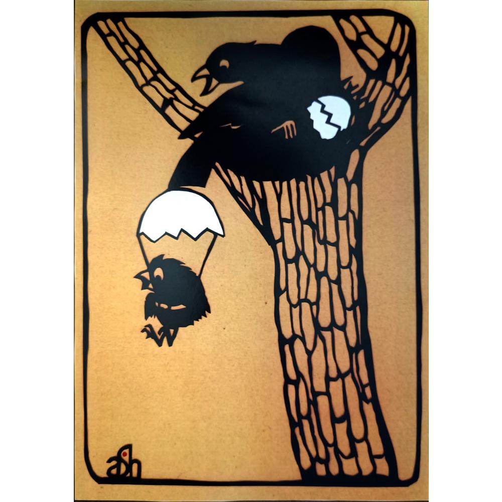 Abraham Averbuch Ash 29x21cm Orijinal Karikatür BOD04569