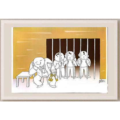 Altan Özeskici 35x25cm Orijinal Karikatür BOD04571