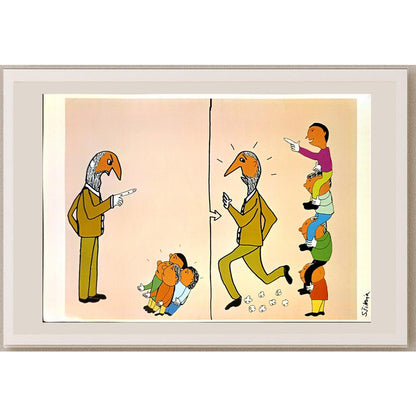Severin Sikanja 29x21cm Orijinal Karikatür BOD04572