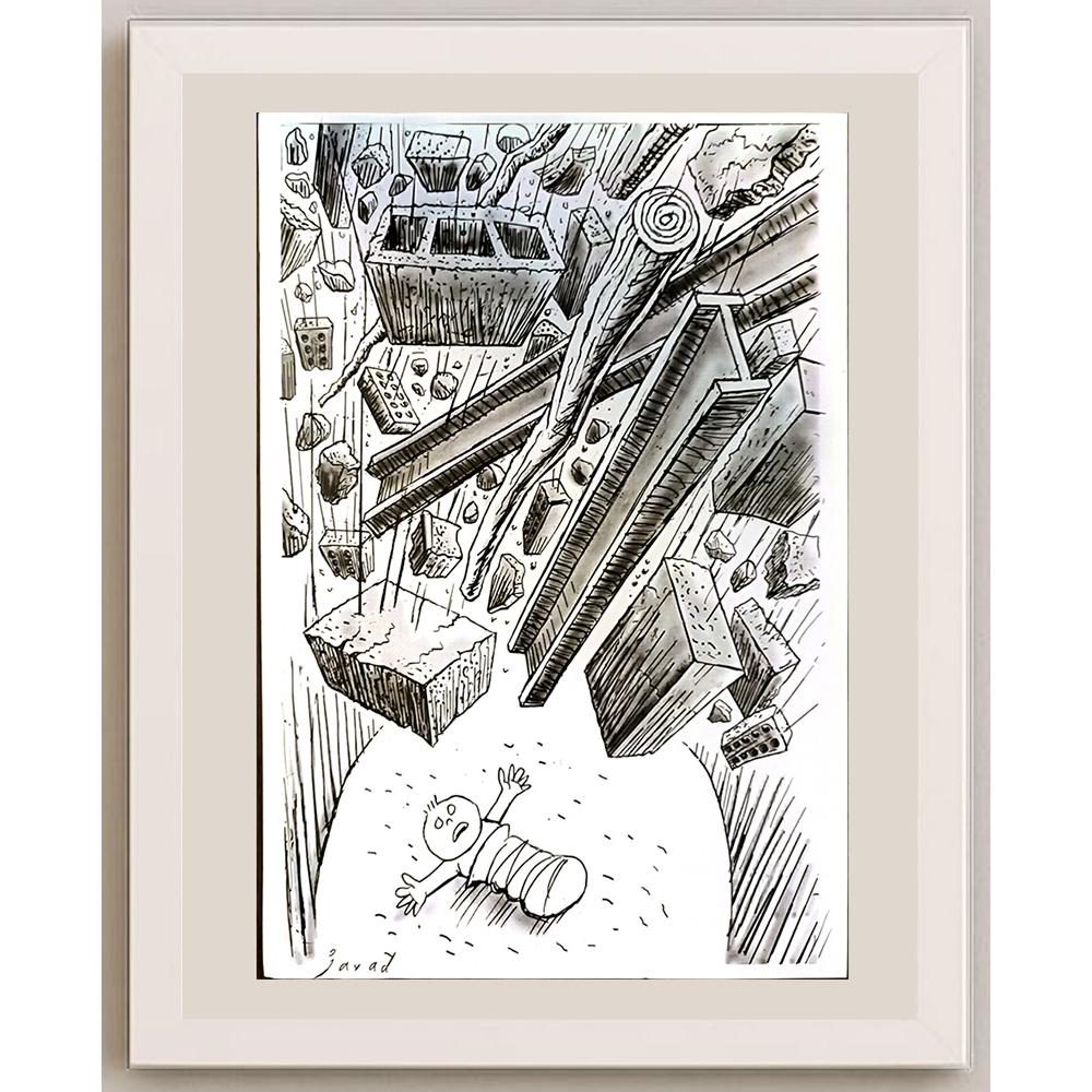 Javad Alizadeh 29x21cm Orijinal Karikatür BOD04573
