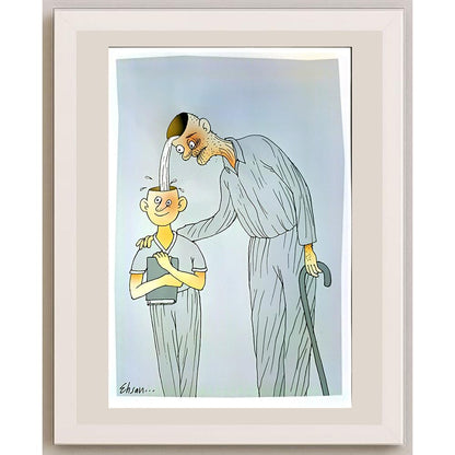 Ehsan Ganji 29x21cm Orijinal Karikatür BOD04577