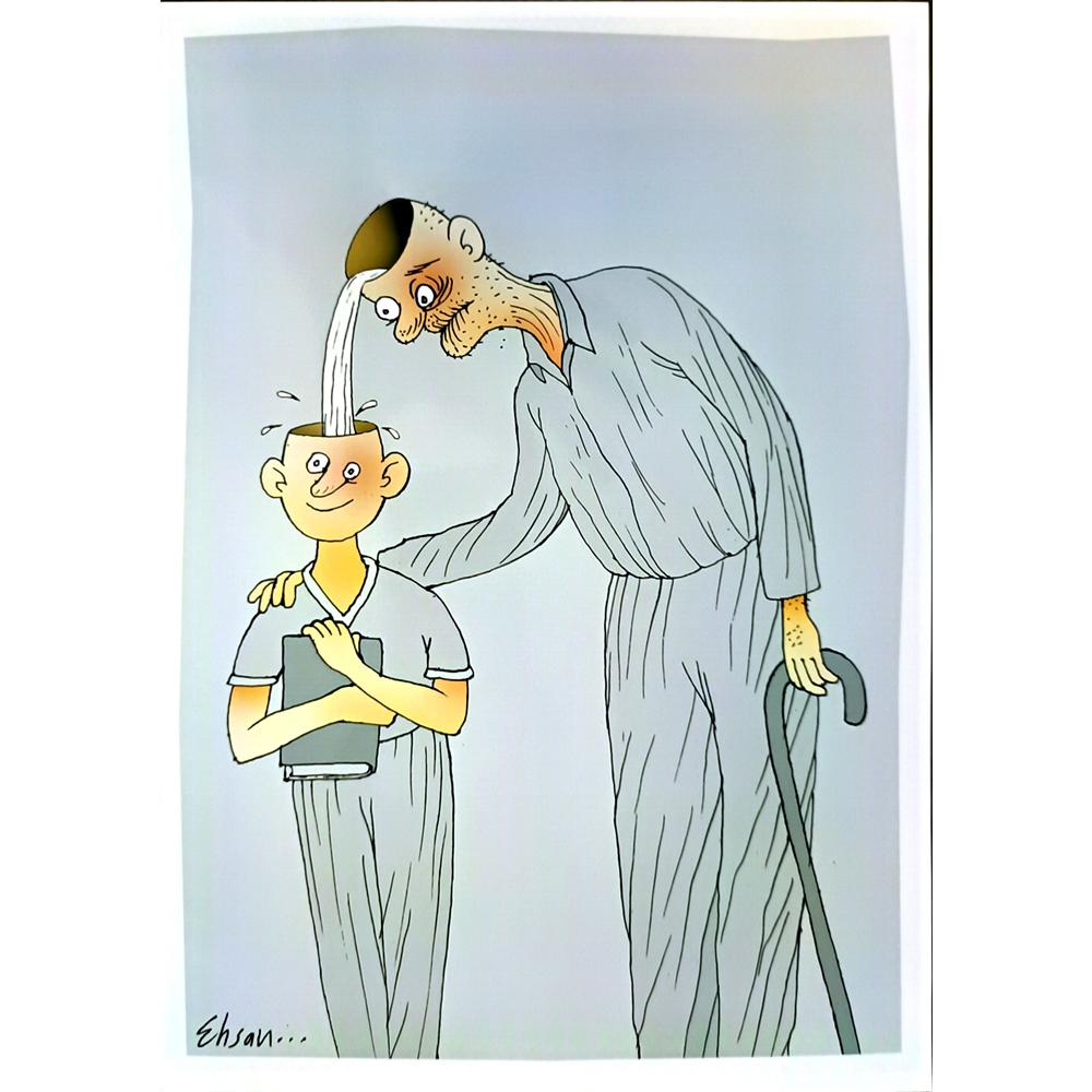 Ehsan Ganji 29x21cm Orijinal Karikatür BOD04577