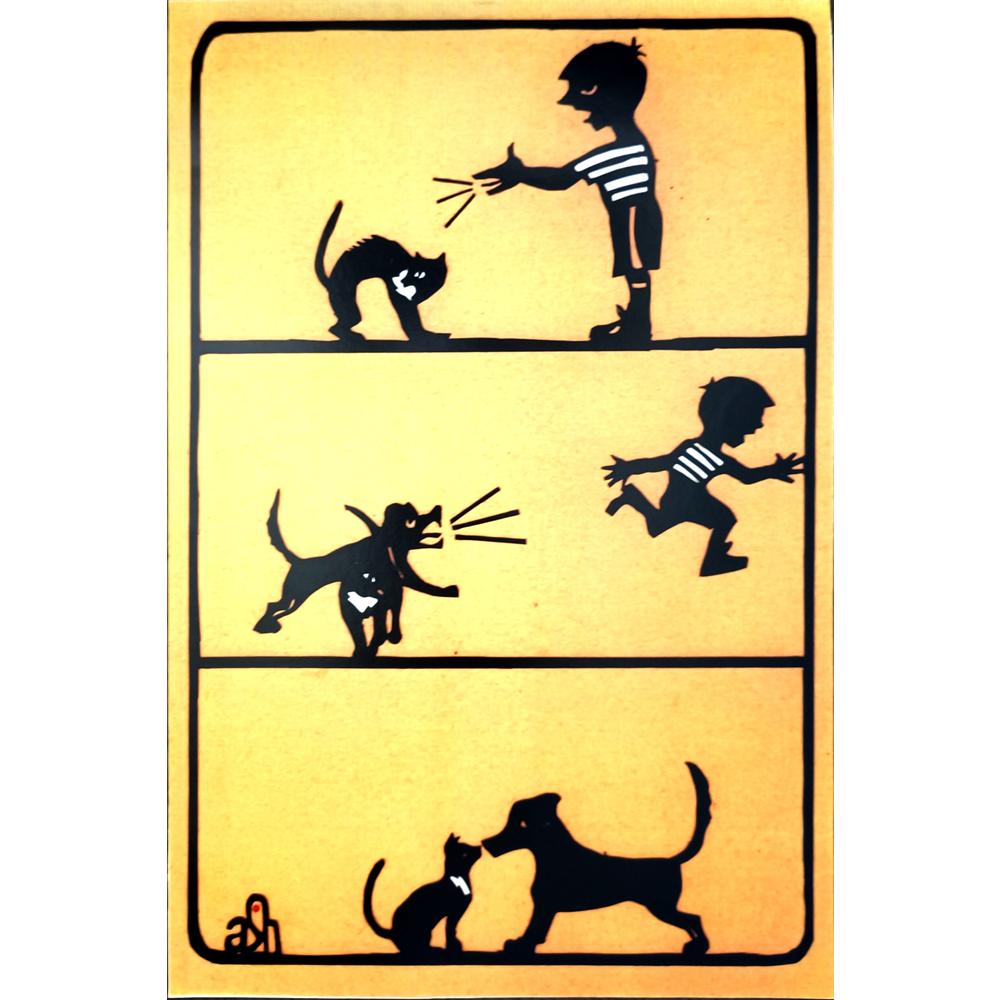 Abraham Averbuch Ash 29x16cm Orijinal Karikatür BOD04580