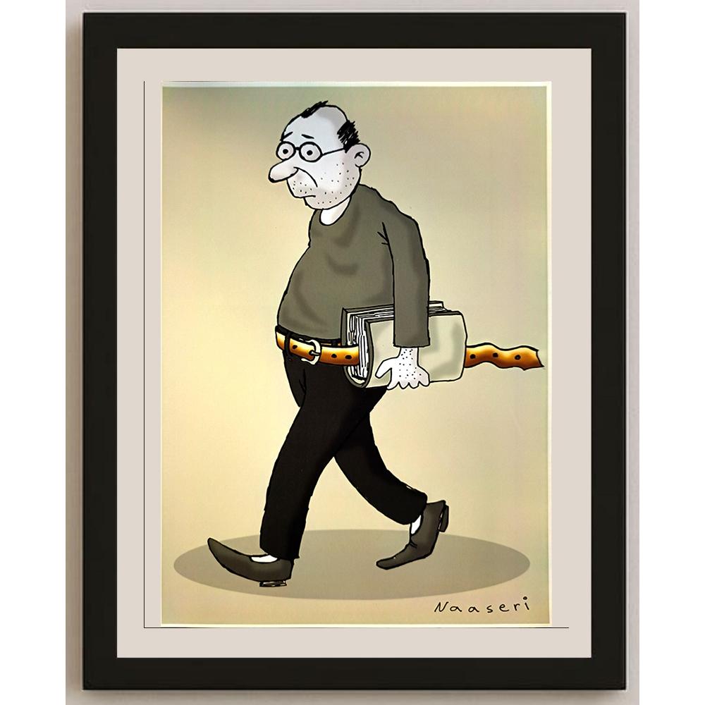 Abbas Naaseri 29x21cm Orijinal Karikatür BOD04584