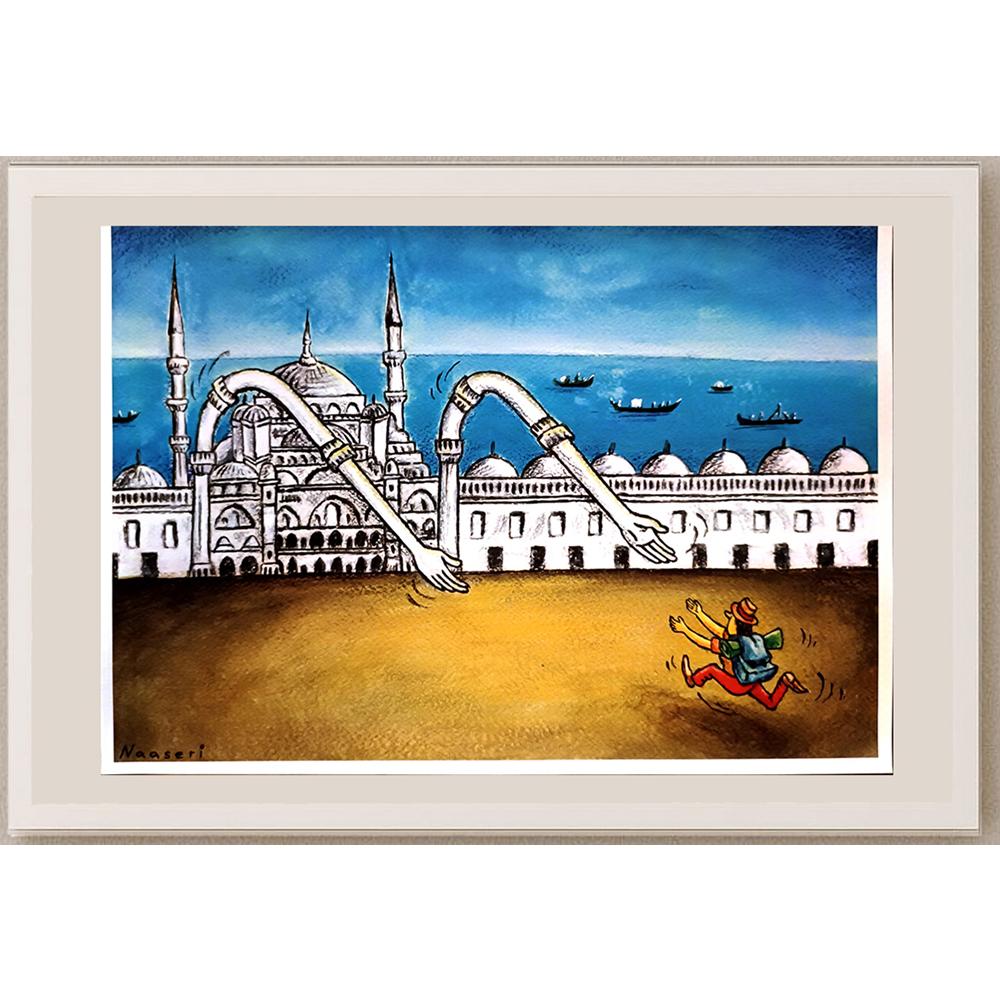 Abbas Naaseri 29x21cm Orijinal Karikatür BOD04585