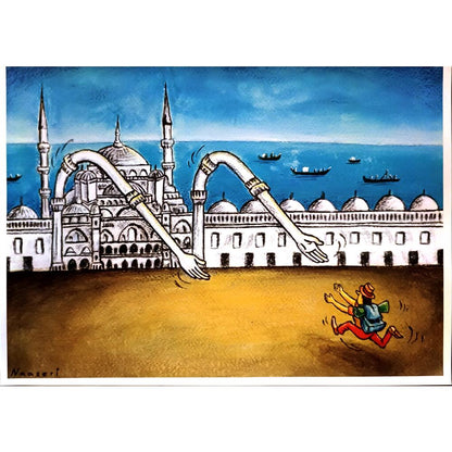 Abbas Naaseri 29x21cm Orijinal Karikatür BOD04585