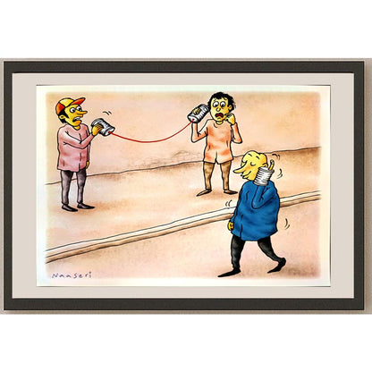 Abbas Naaseri 29x21cm Orijinal Karikatür BOD04586