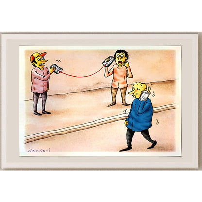 Abbas Naaseri 29x21cm Orijinal Karikatür BOD04586
